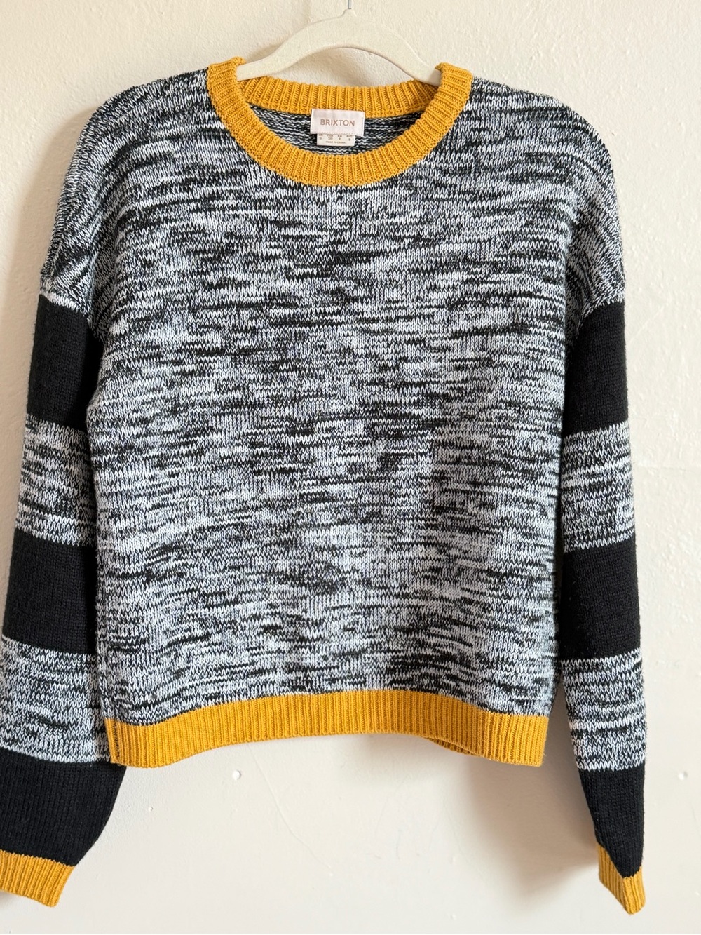 Brixton Anthropologie Striped Marled Crewneck Sweater